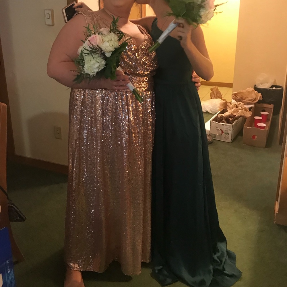 Rose Gold Sequence Prom Dress